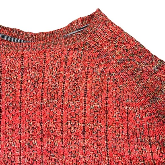 Anthropologie Moth Coral Marled Swing Sweater Large - Picture 8 of 15